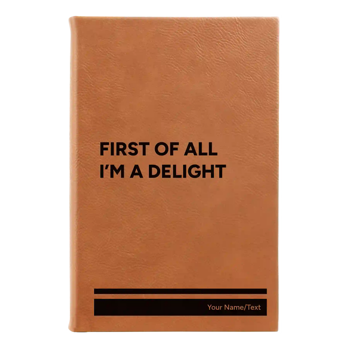Personalized Im a Delight Leatherette Sketch Book (small) | Rawhide