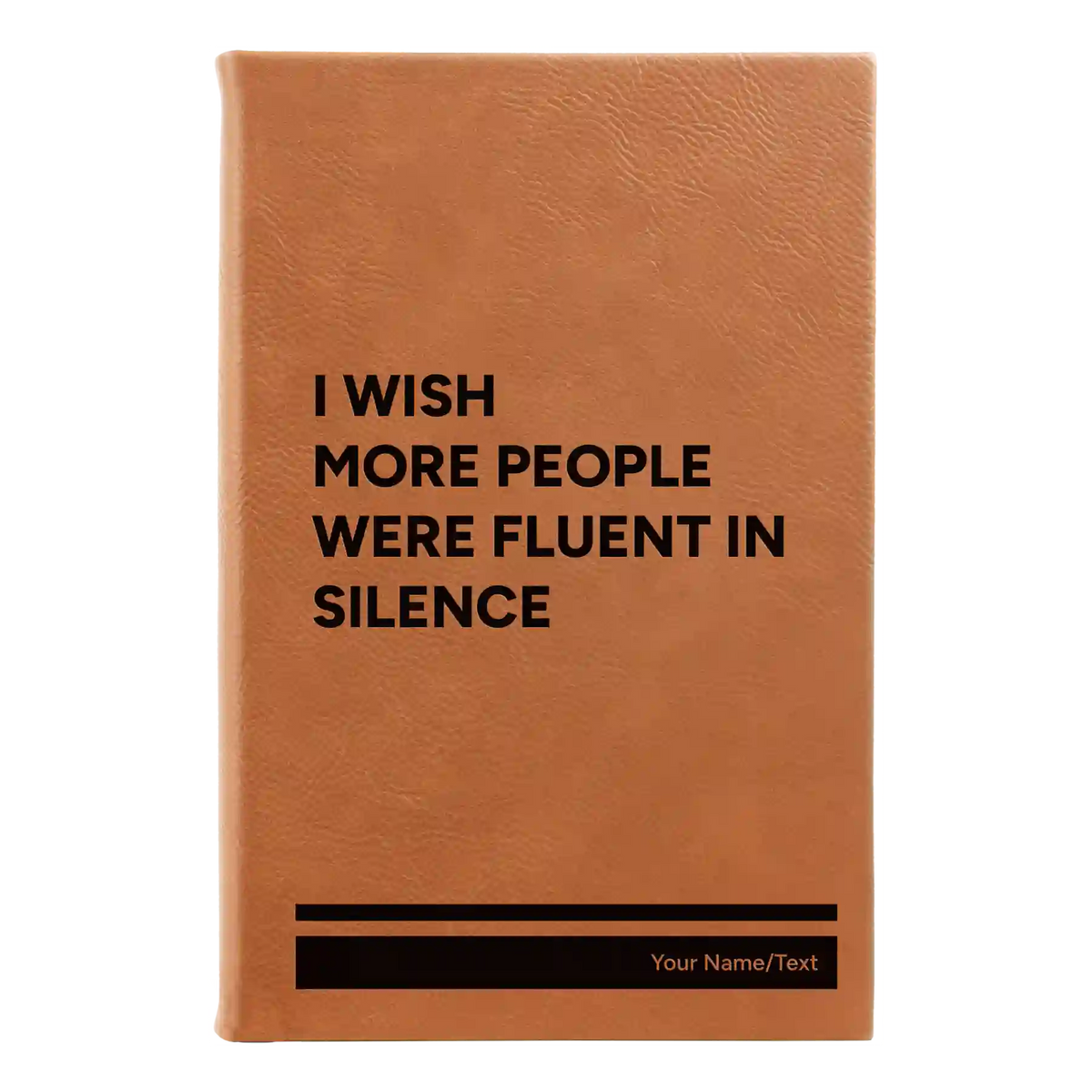Personalized Fluent in Silence Leatherette Sketch Book (small) | Rawhide