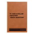 Personalized If I Had a Dollar Leatherette Journal (small) | Rawhide