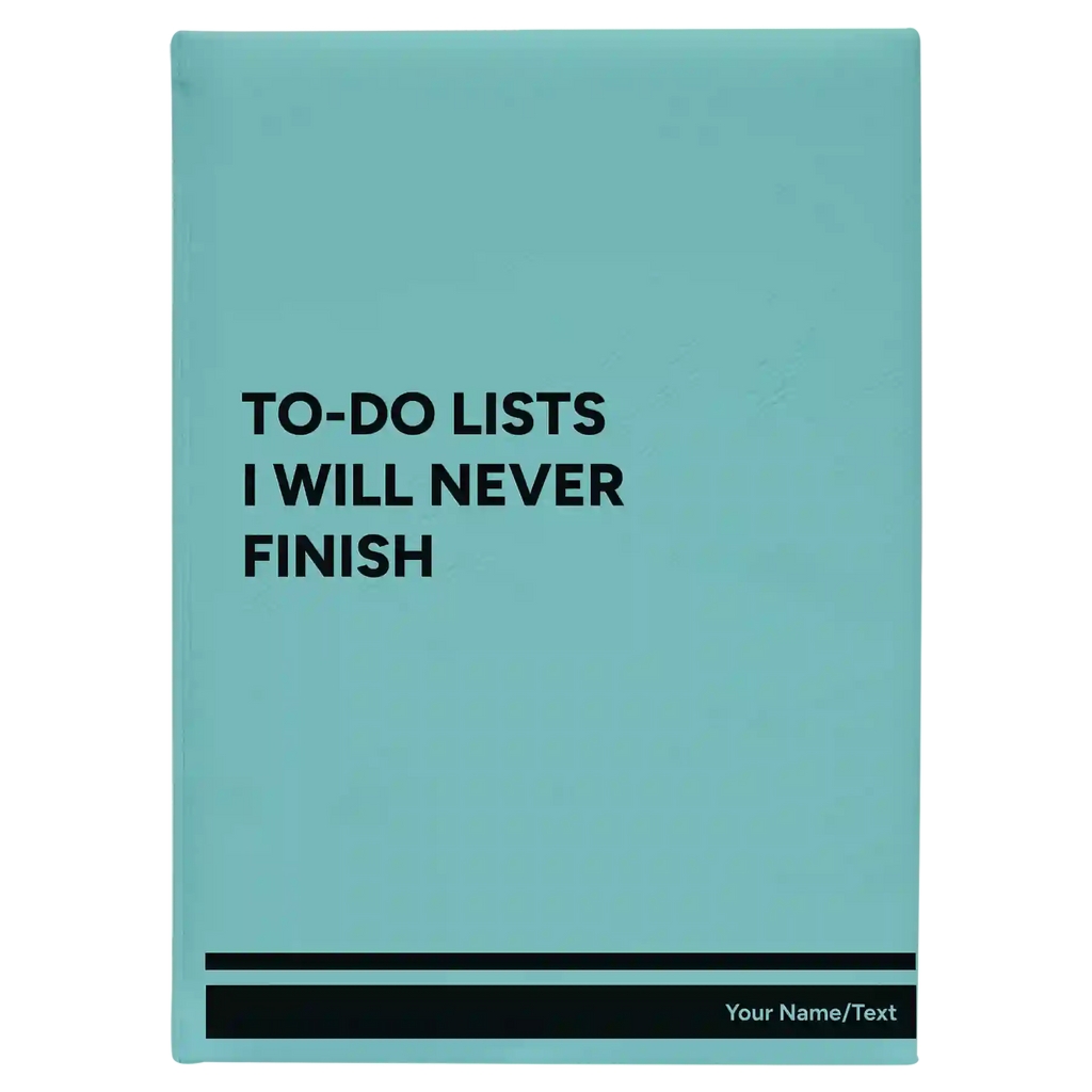 Personalized TO DO List Leatherette Journal (large) | Teal