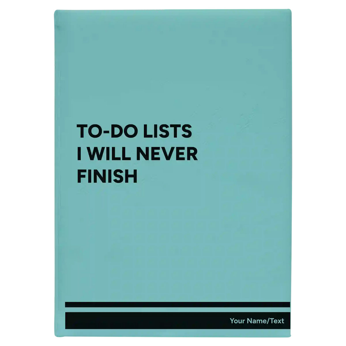 Personalized TO DO List Leatherette Journal (large) | Teal