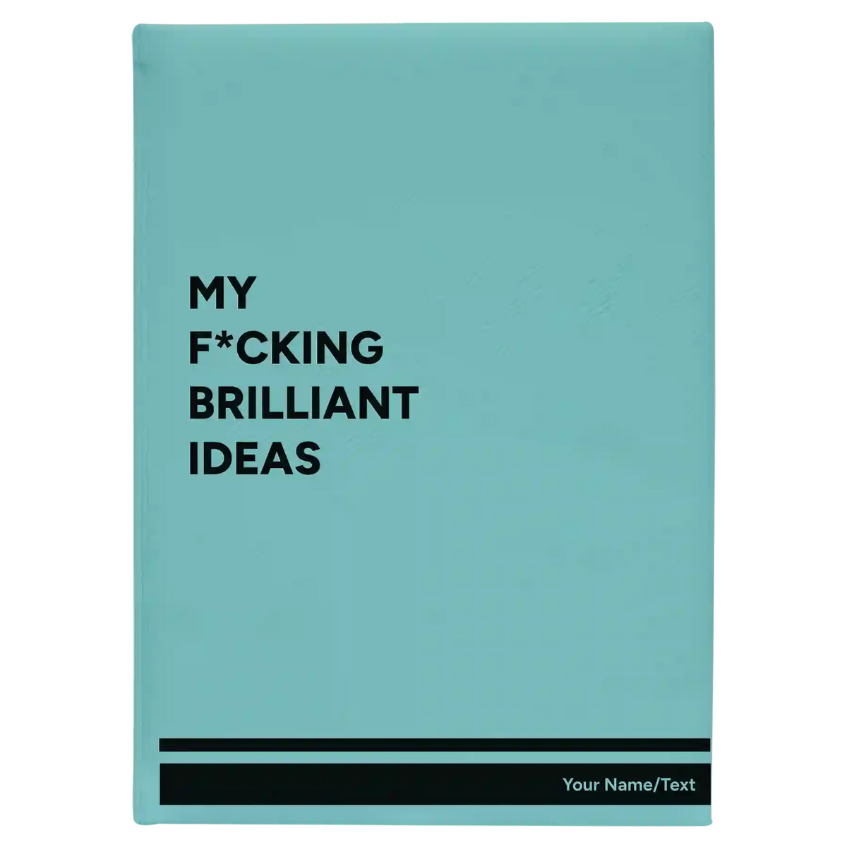 Personalized Fcking Brilliant Ideas Leatherette Journal (large) | Teal