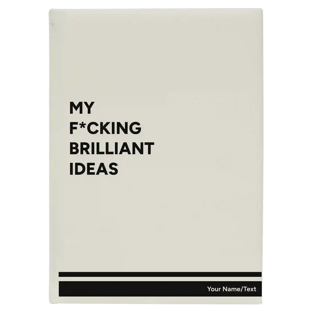Personalized Fcking Brilliant Ideas Leatherette Journal (large) | White