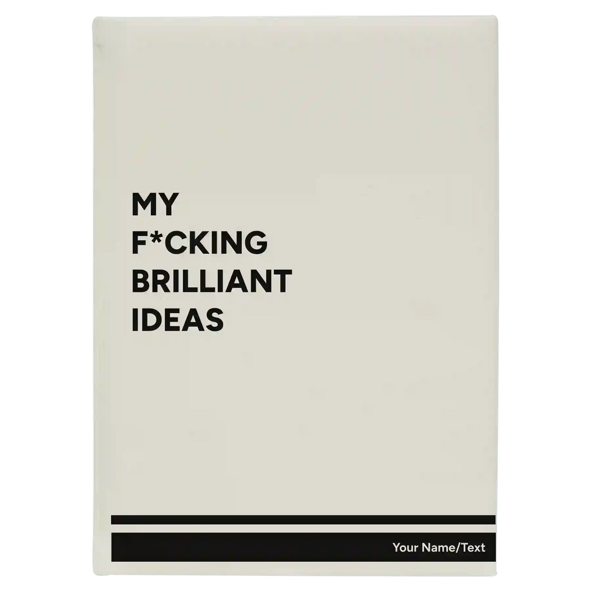 Personalized Fcking Brilliant Ideas Leatherette Journal (large) | White