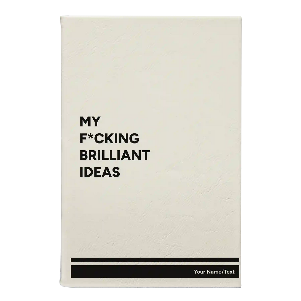 Personalized Fcking Brilliant Ideas Leatherette Journal (small) | White