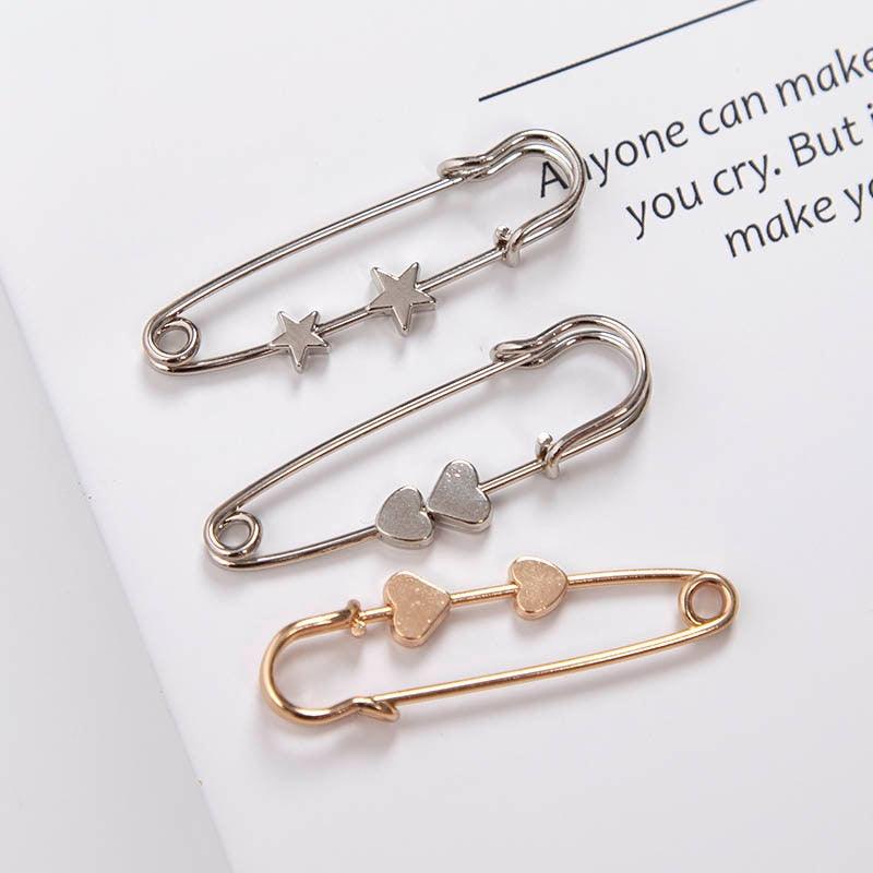 Decorative Safety Pin Brooches