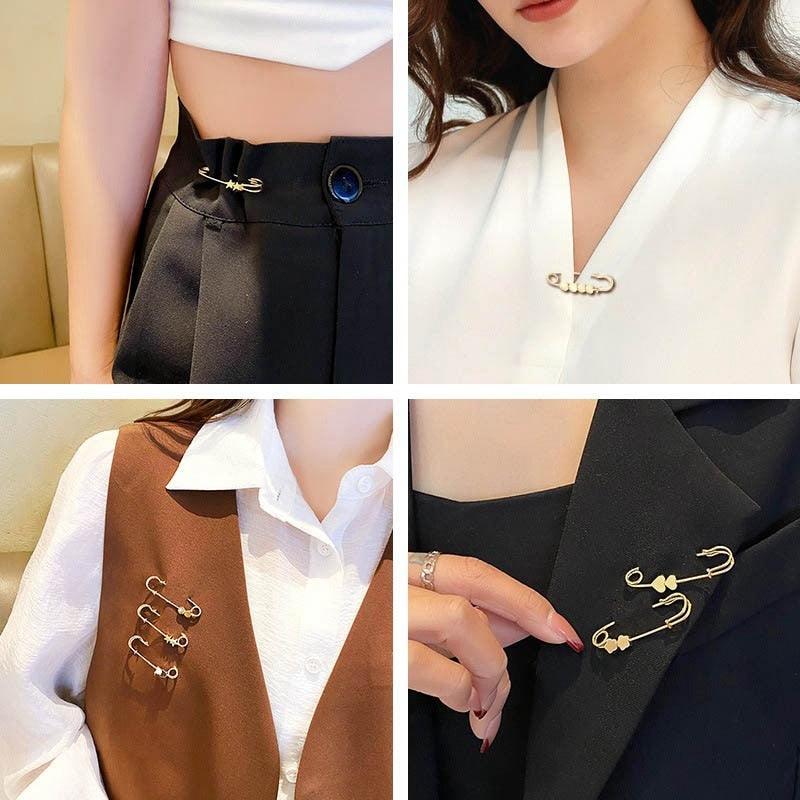 Decorative Safety Pin Brooches