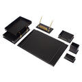 MOOG Prestige  Personalized Wooden Brown Desk Set - 8 PCS