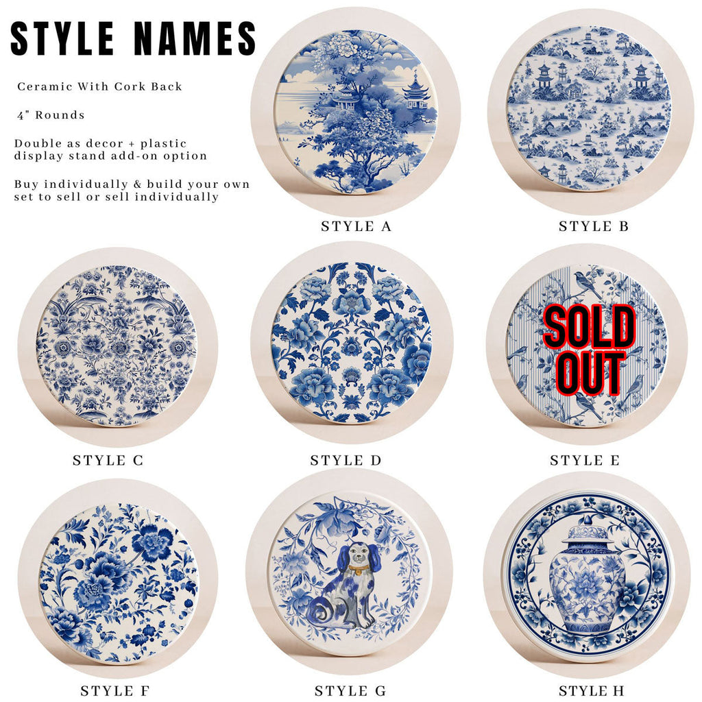 Blue & White Chinoiserie Coasters