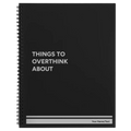 Personalized Things to Overthink About Spiral Notebook (large) | Black