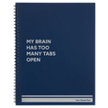 Personalized My Brain Has Too Many Tabs Open Spiral Notebook (large) | Blue