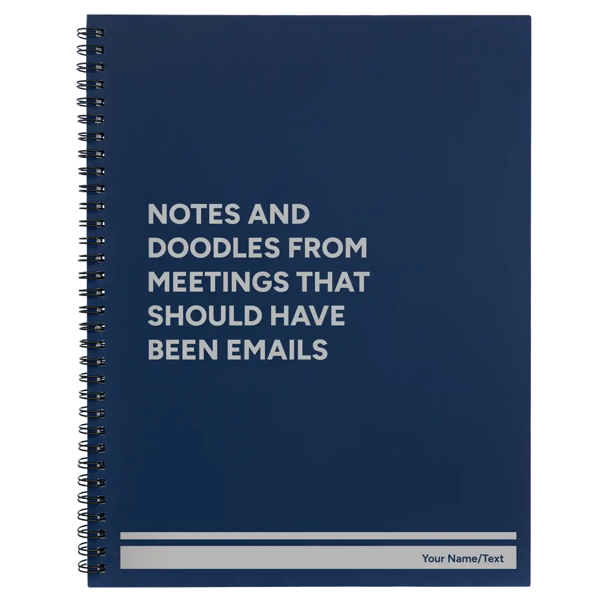 Personalized Notes and Doodles From Meetings Spiral Notebook (large) | Blue