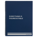 Personalized Everything is Figureoutable Spiral Notebook (large) | Blue