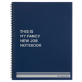 Personalized Fancy New Job Spiral Notebook (large) | Blue
