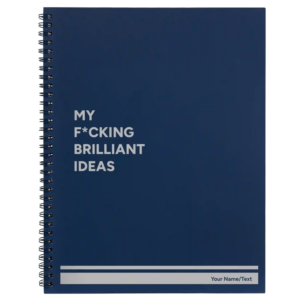 Personalized Fcking Brilliant Ideas Spiral Notebook (large) | Blue