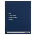 Personalized Fcking Brilliant Ideas Spiral Notebook (large) | Blue
