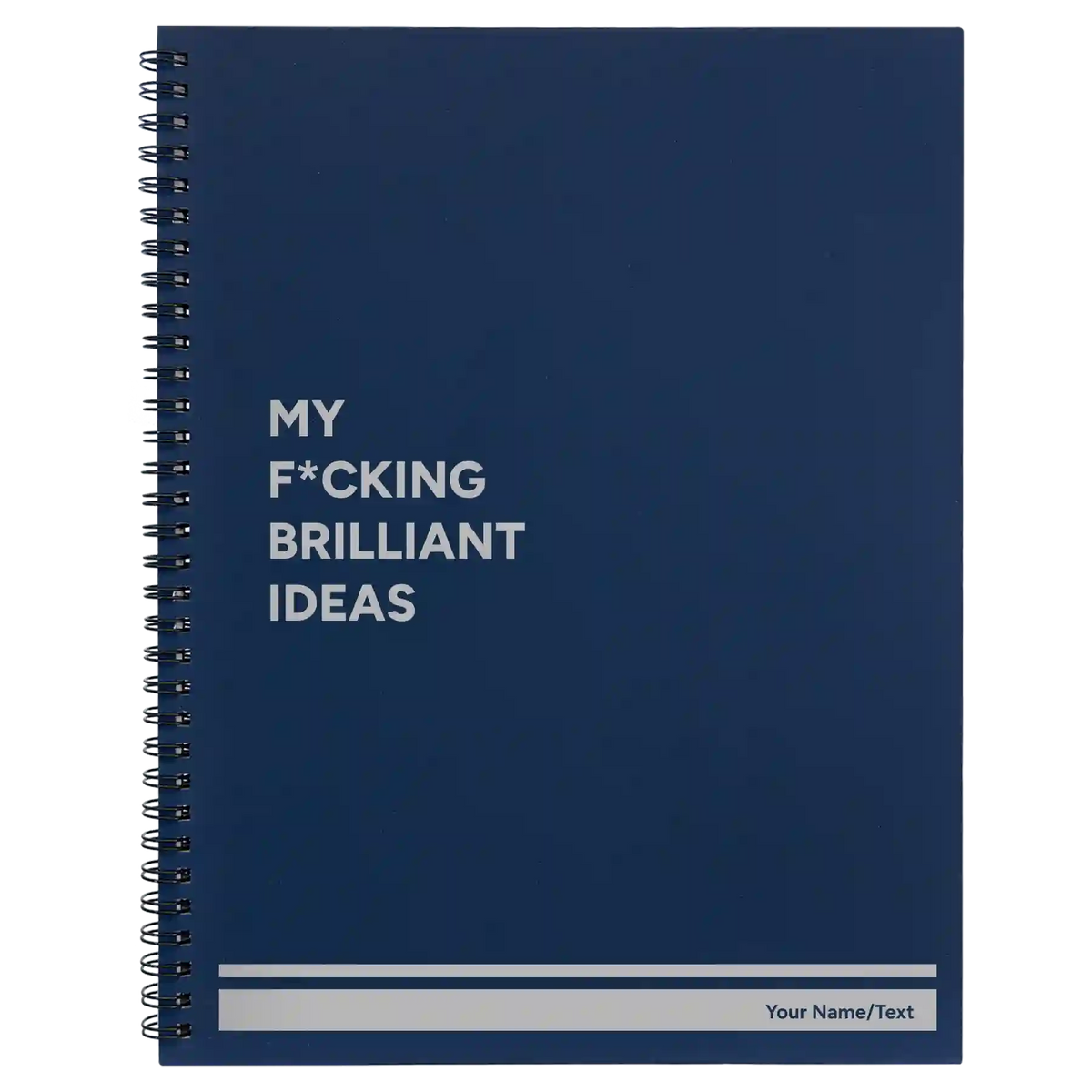 Personalized Fcking Brilliant Ideas Spiral Notebook (large) | Blue