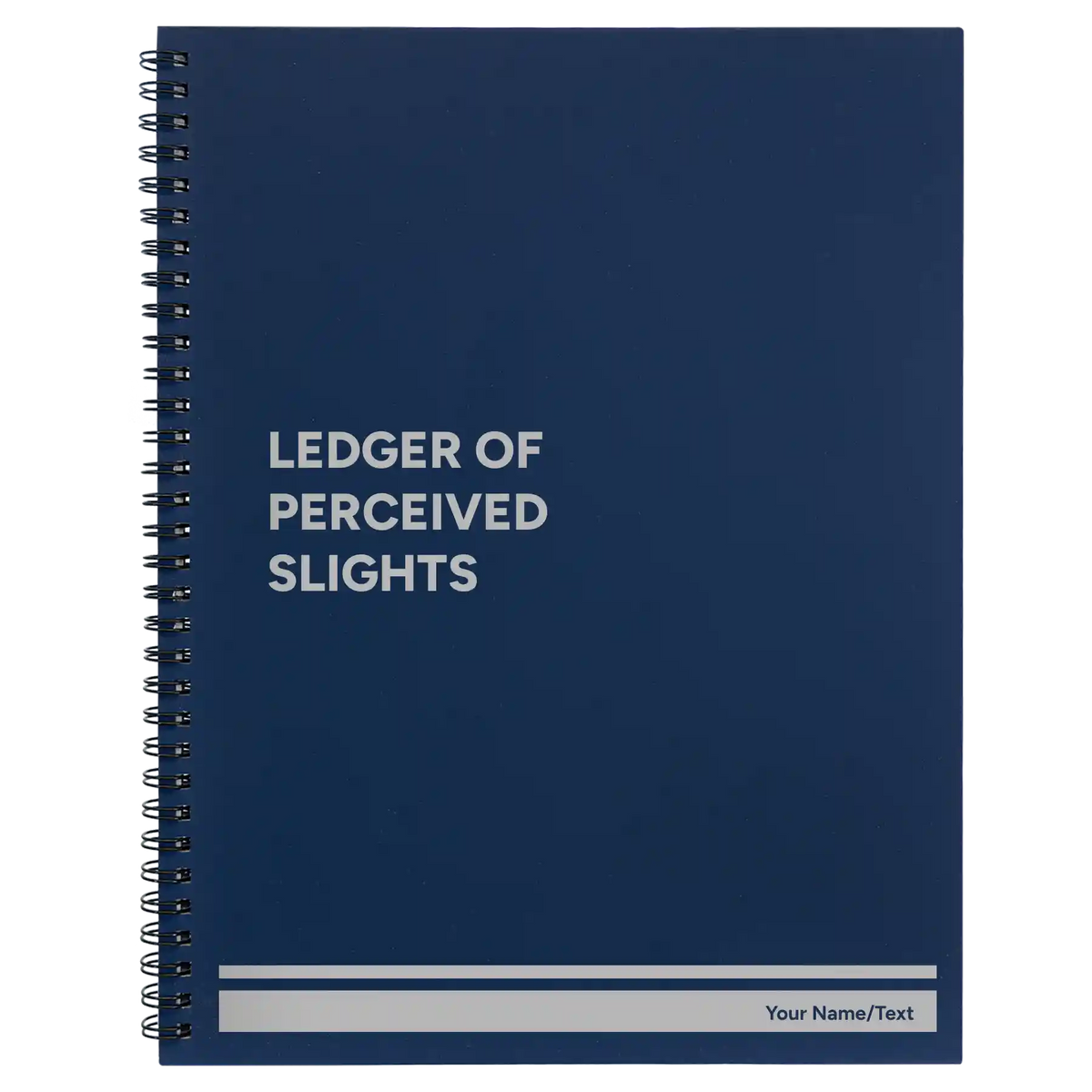 Personalized Perceived Slights Spiral Notebook (large) | Blue