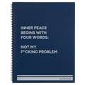 Personalized Inner Peace Spiral Notebook (large) | Blue