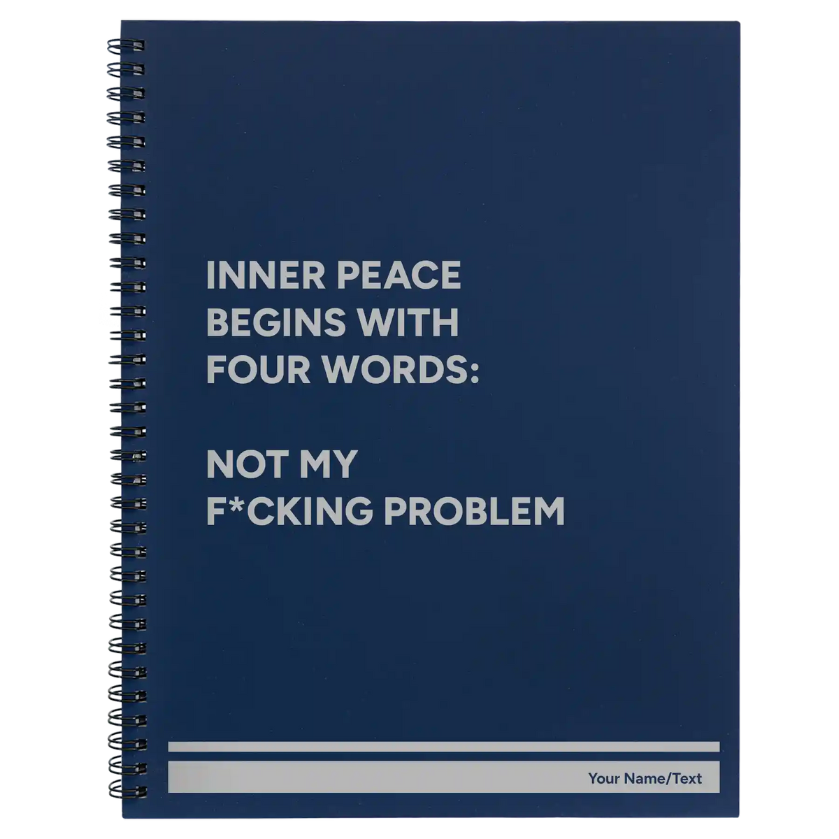 Personalized Inner Peace Spiral Notebook (large) | Blue