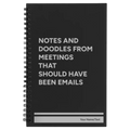 Personalized Notes and Doodles From Meetings Spiral Notebook (small) | Black