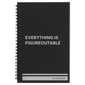 Personalized Everything is Figureoutable Spiral Notebook (small) | Black