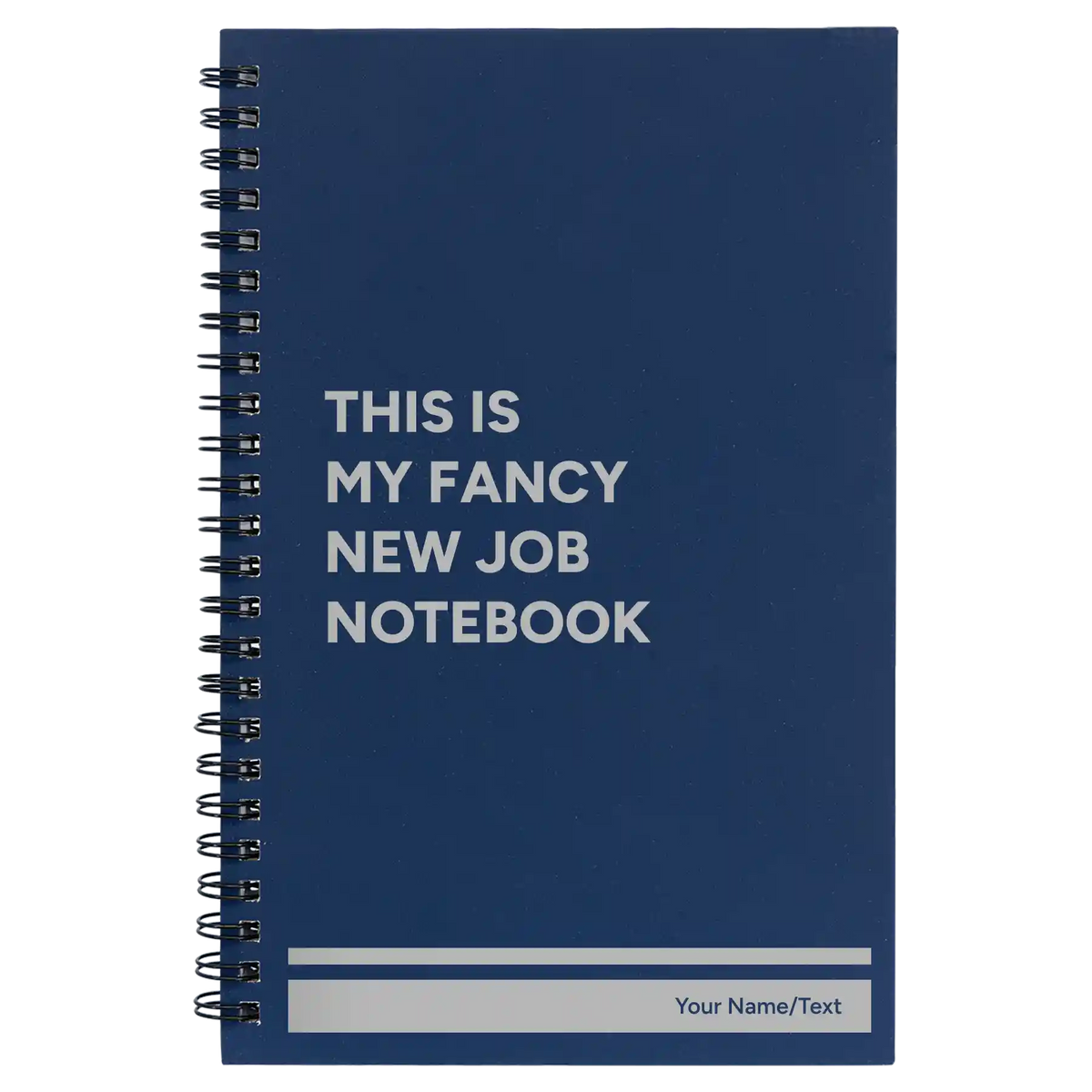 Personalized Fancy New Job Spiral Notebook (small) | Blue