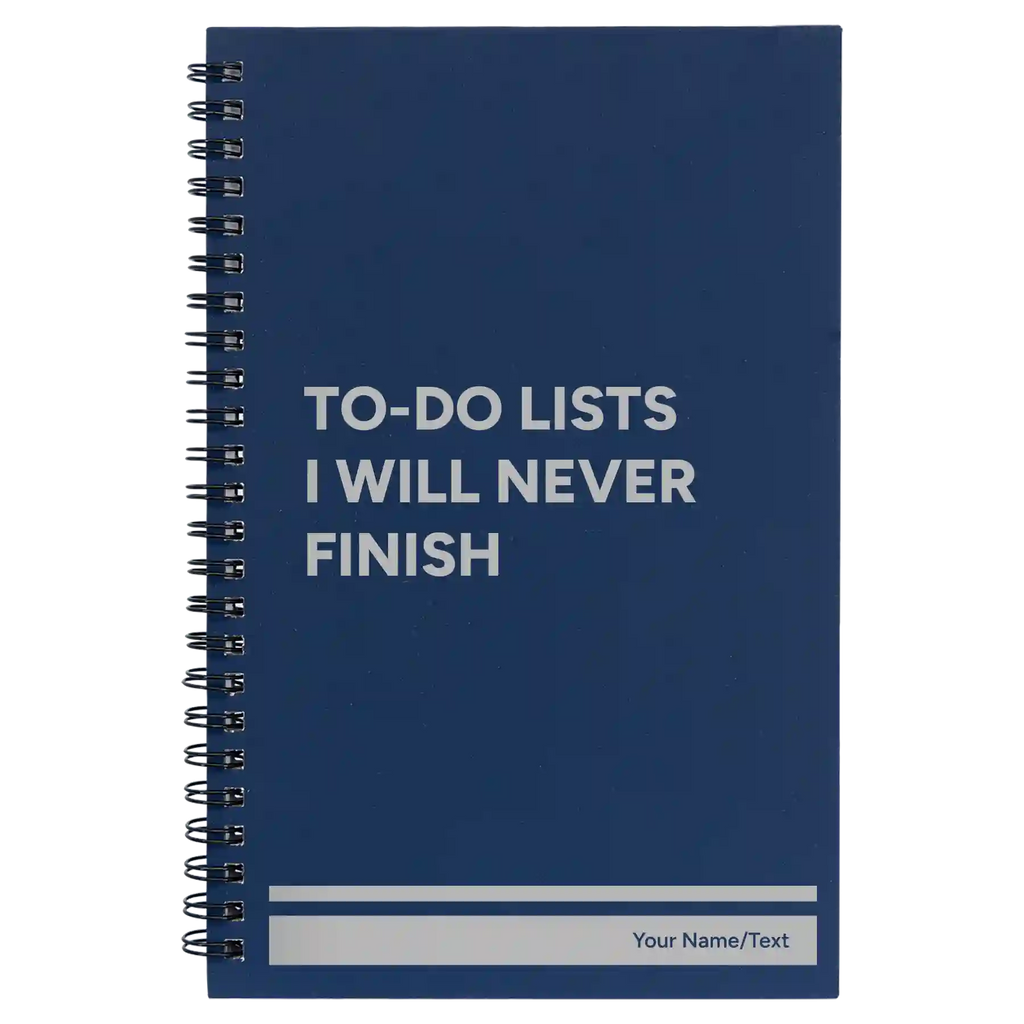 Personalized TO DO List Spiral Notebook (small) | Blue