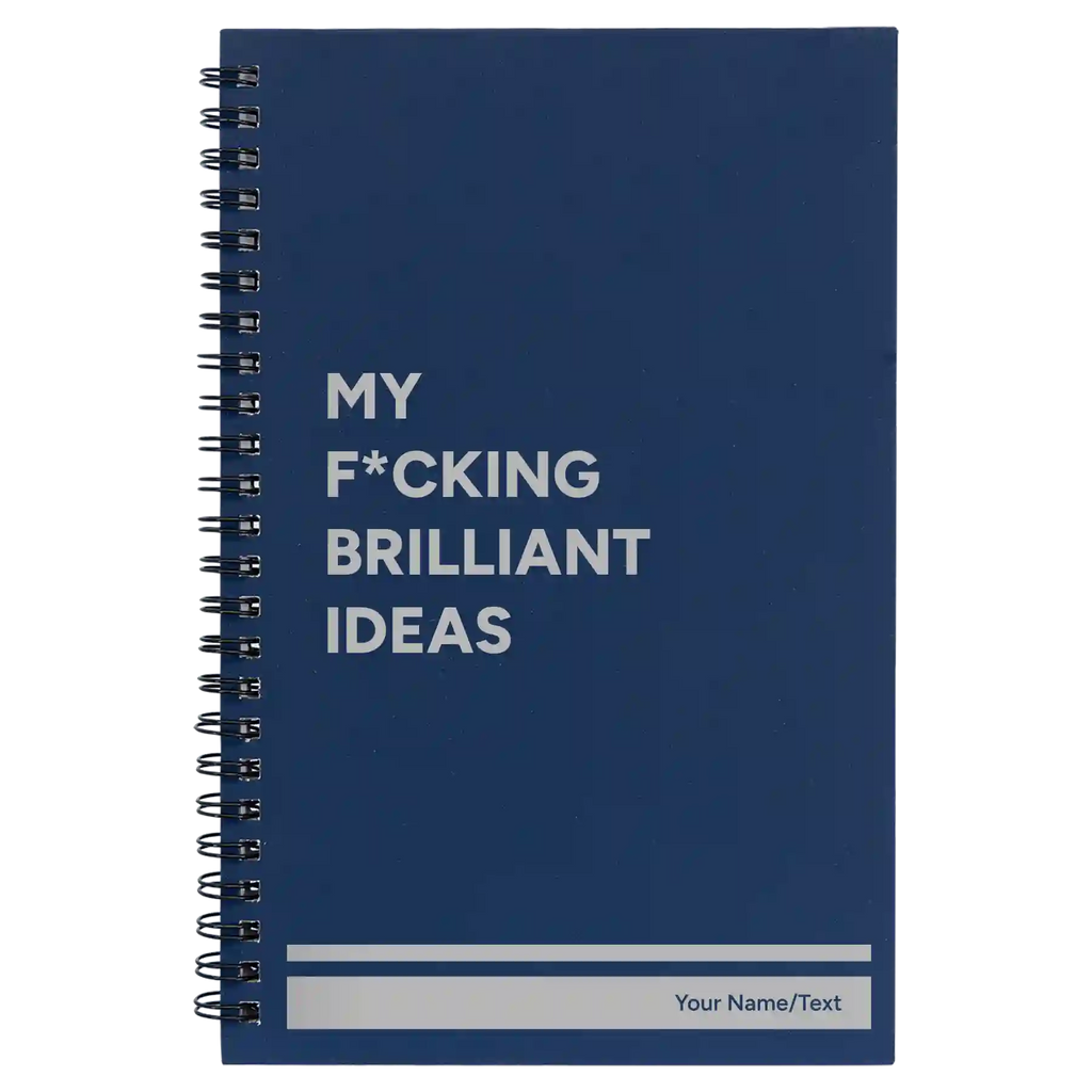 Personalized Fcking Brilliant Ideas Spiral Notebook (small) | Blue