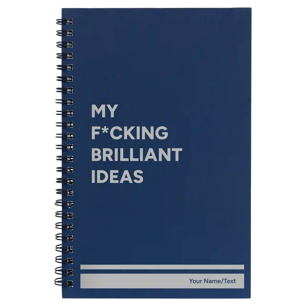 Personalized Fcking Brilliant Ideas Spiral Notebook (small) | Blue
