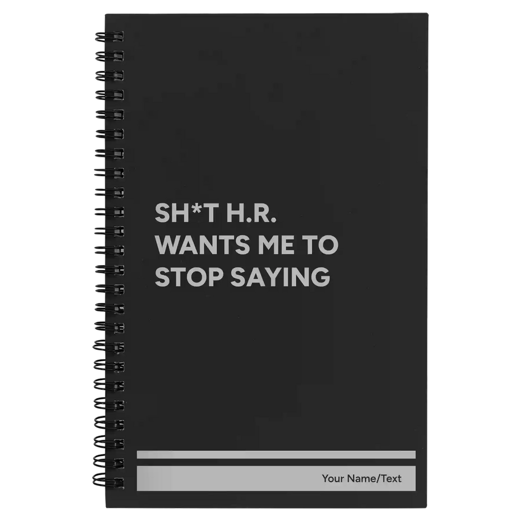 Personalized Stop Saying Spiral Notebook (small) | Black