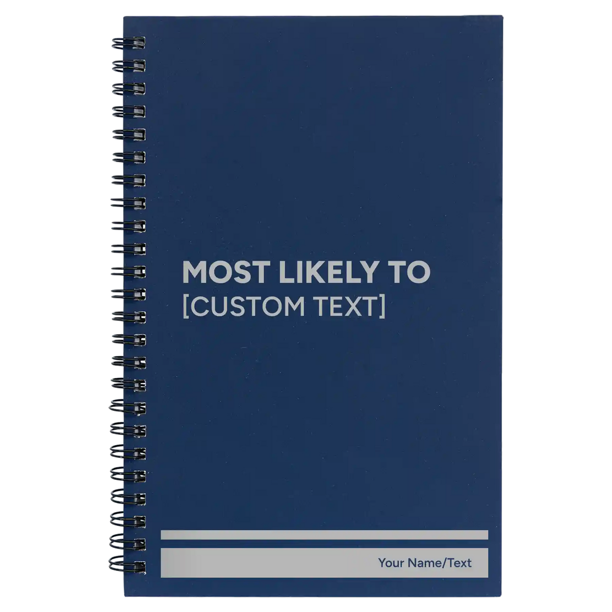 Personalized Most likely to Spiral Notebook (small) | Blue