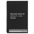 Personalized Idgaf ish Spiral Notebook (small) | Black