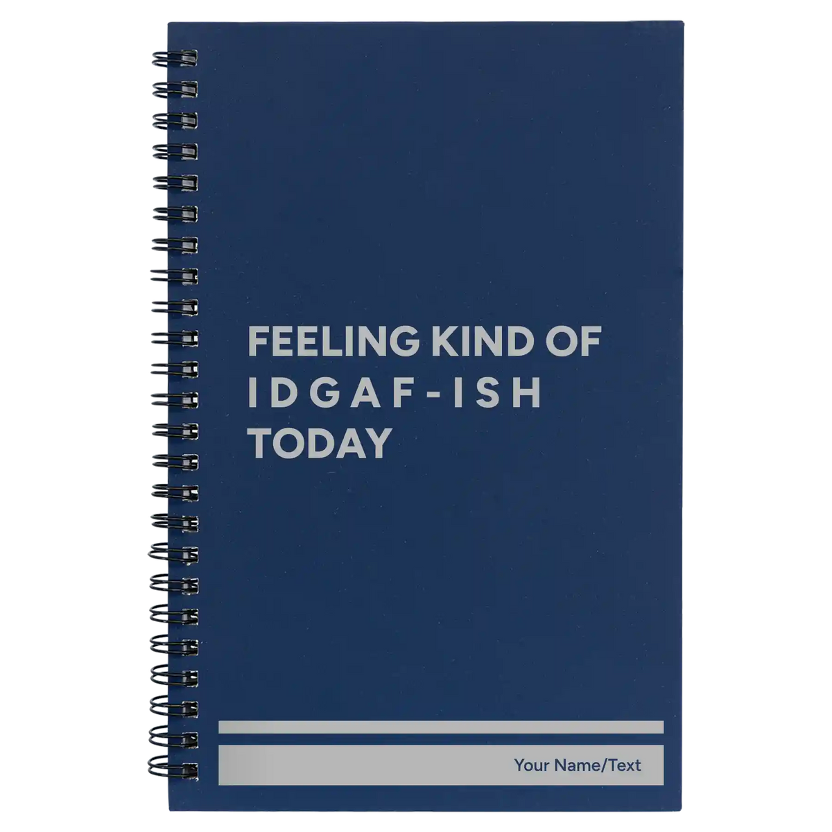 Personalized Idgaf ish Spiral Notebook (small) | Blue