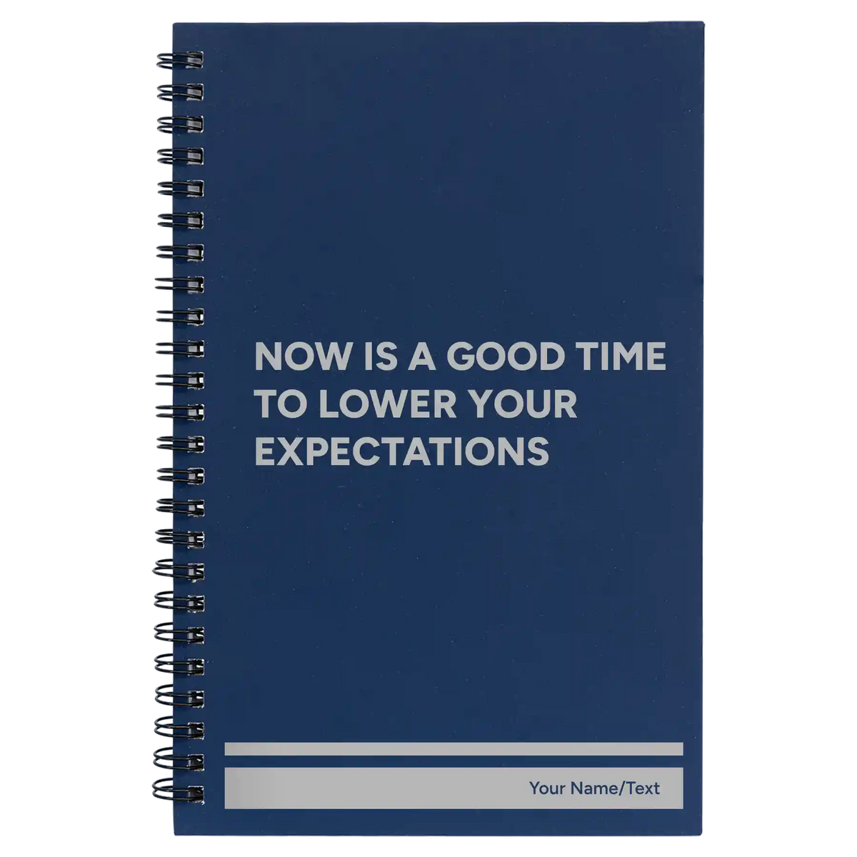 Personalized Lower Your Expectations Spiral Notebook (small) | Blue