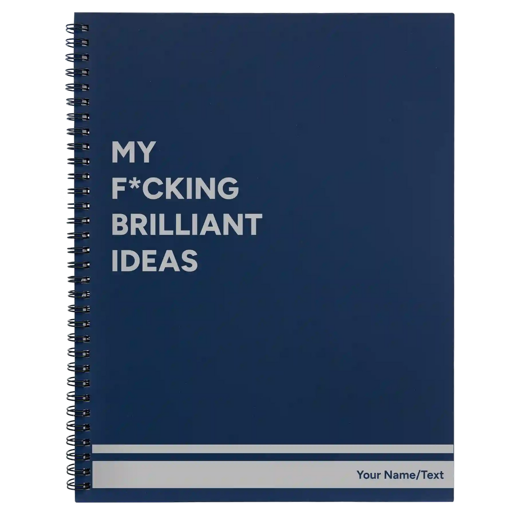 Personalized Fcking Brilliant Ideas Spiral Notebook (large) | Blue