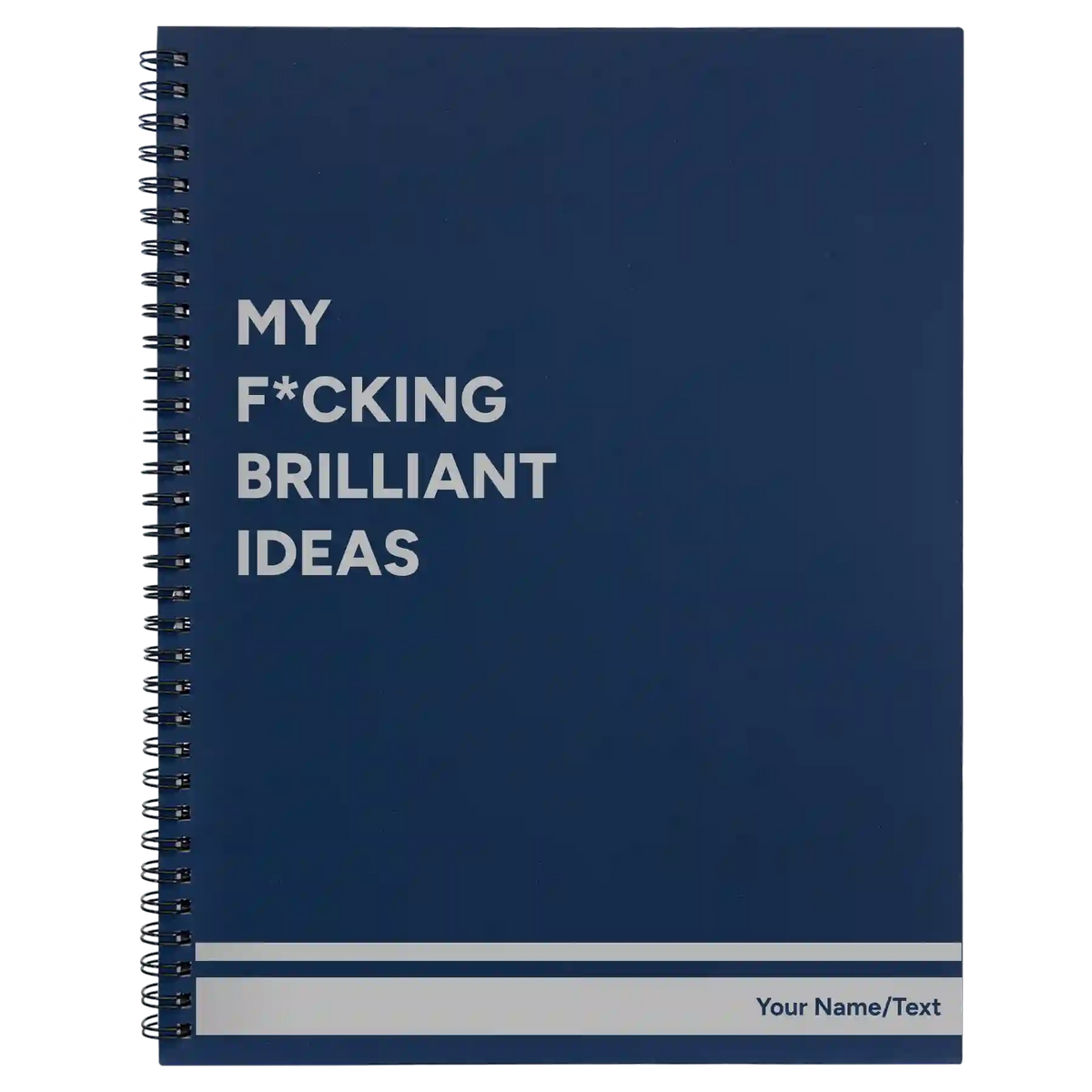 Personalized Fcking Brilliant Ideas Spiral Notebook (large) | Blue