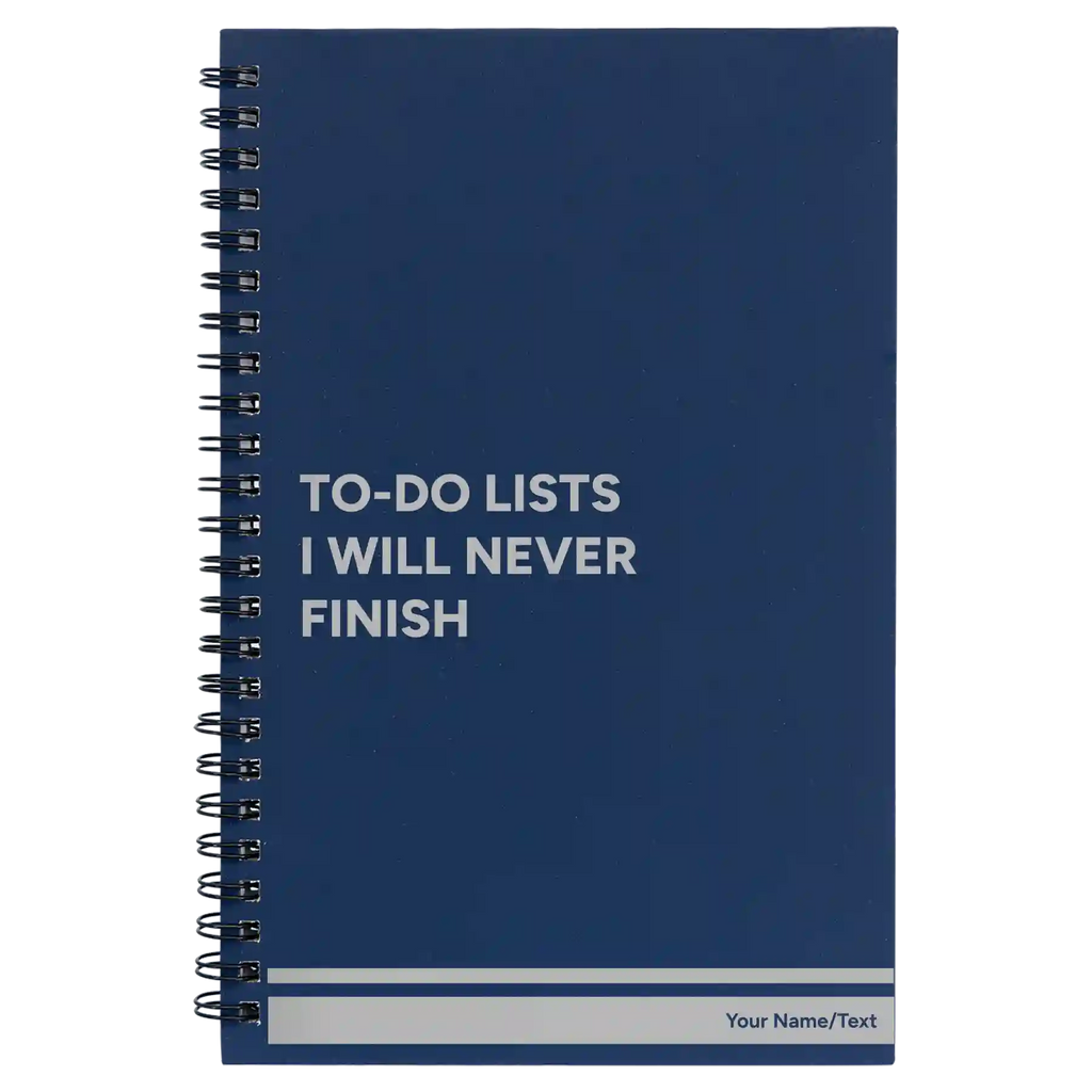 Personalized TO DO List Spiral Notebook (small) | Blue