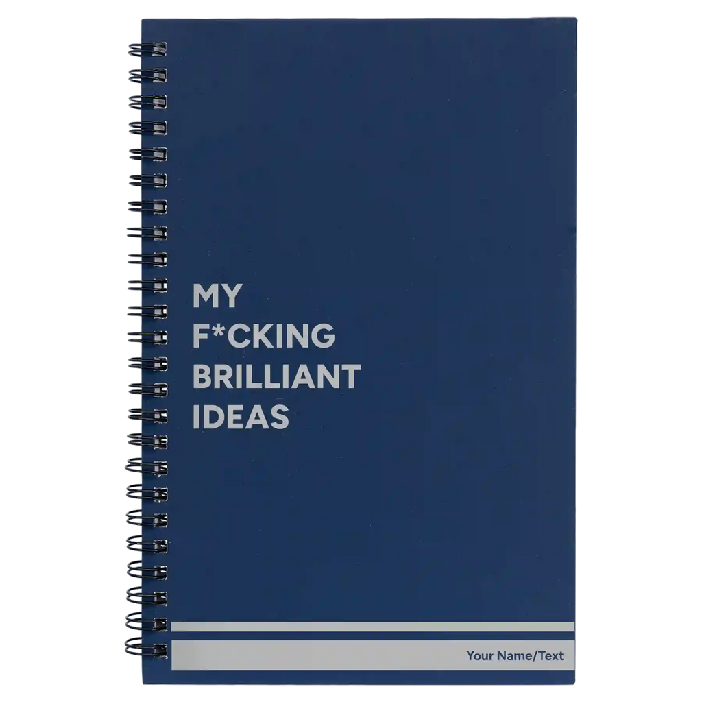 Personalized Fcking Brilliant Ideas Spiral Notebook (small) | Blue