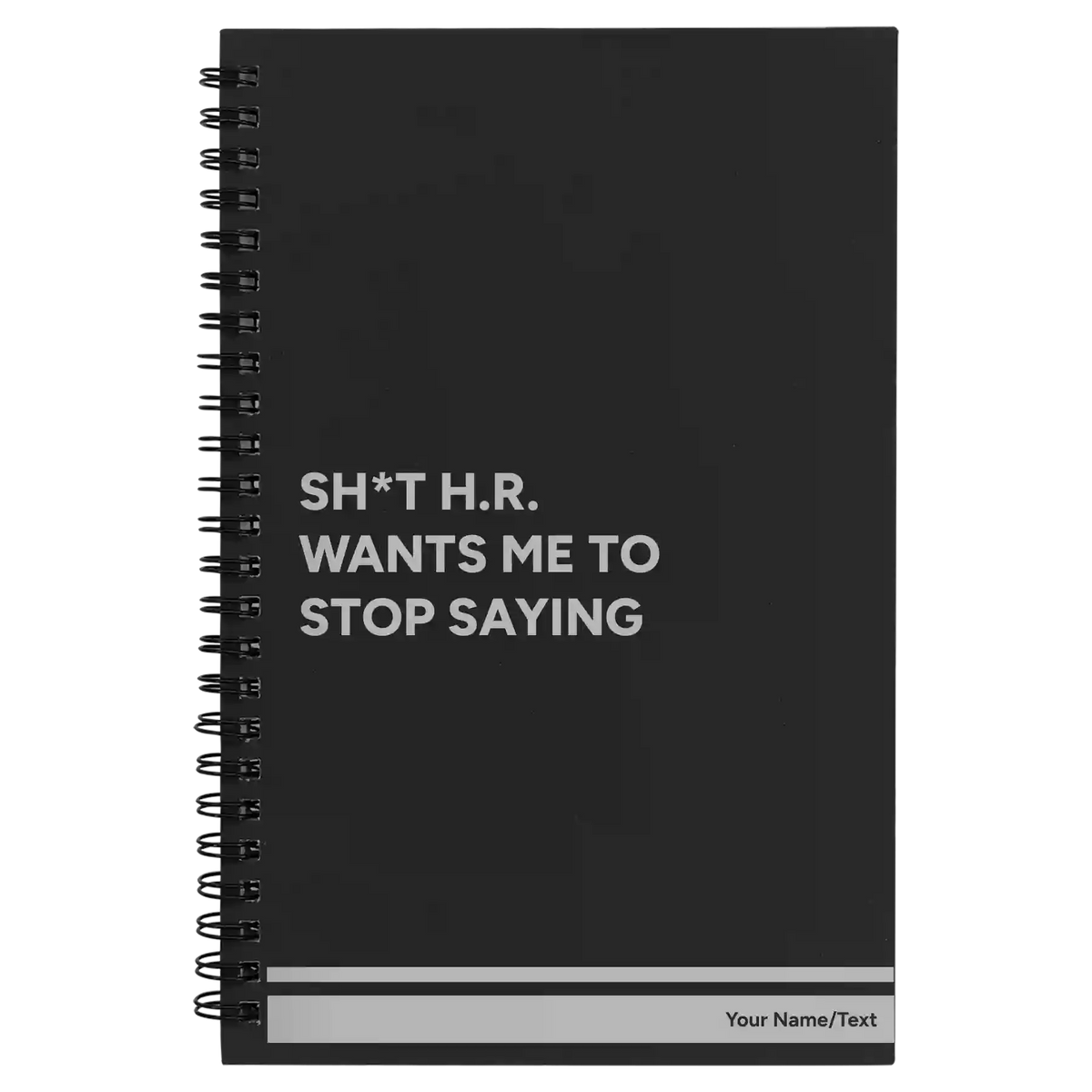 Personalized Stop Saying Spiral Notebook (small) | Black