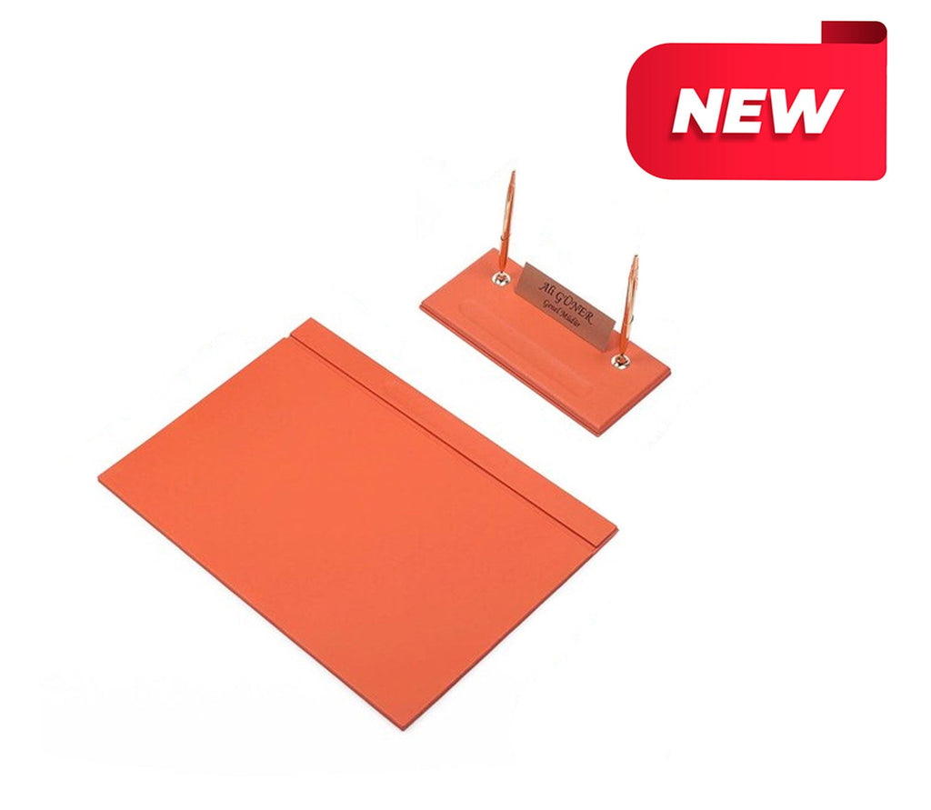 MOOG Leather Desk Set - Red- 2 PCS