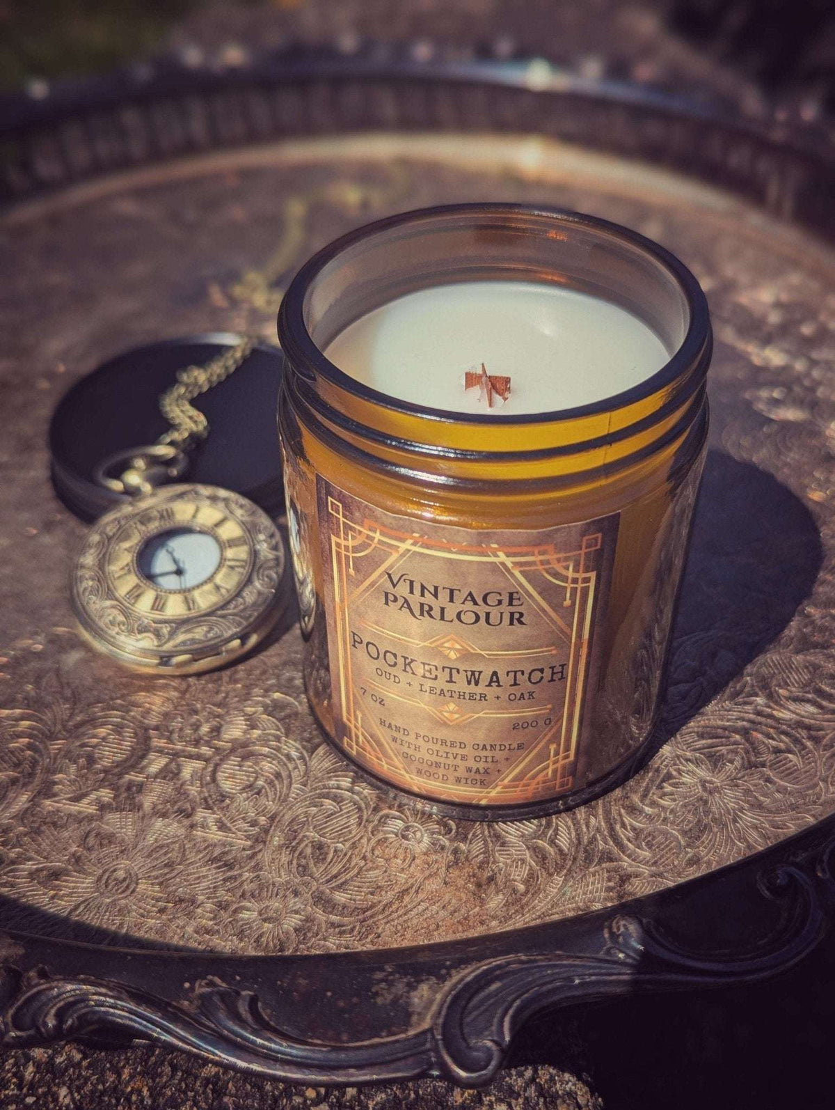Art Deco Wooden-Wick Scented Candle