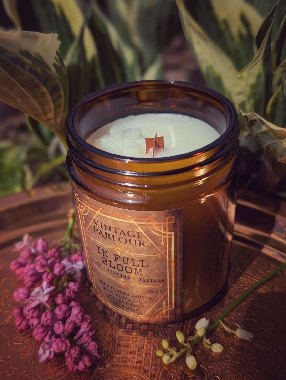 Art Deco Wooden-Wick Scented Candle