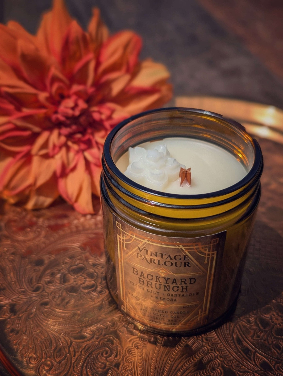 Art Deco Wooden-Wick Scented Candle