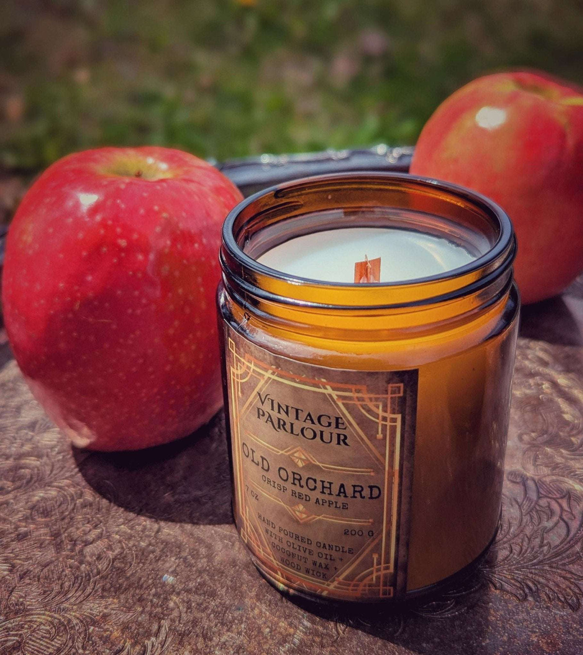 Art Deco Wooden-Wick Scented Candle