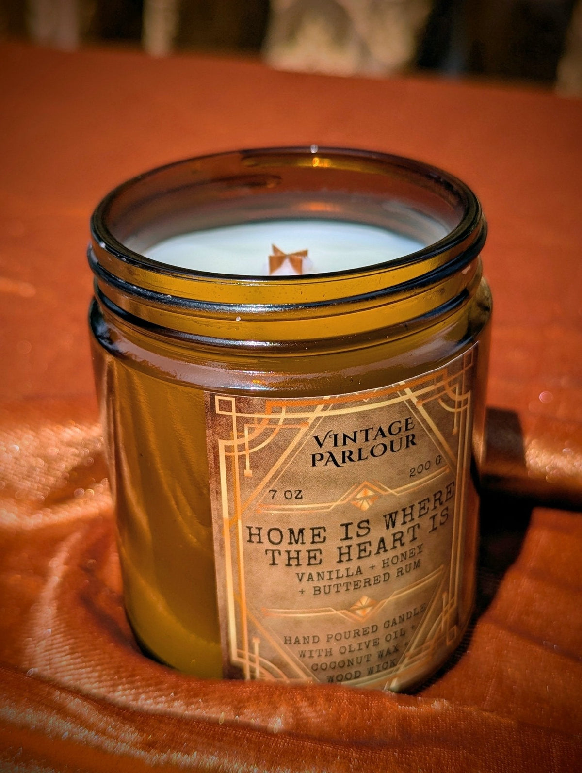 Art Deco Wooden-Wick Scented Candle