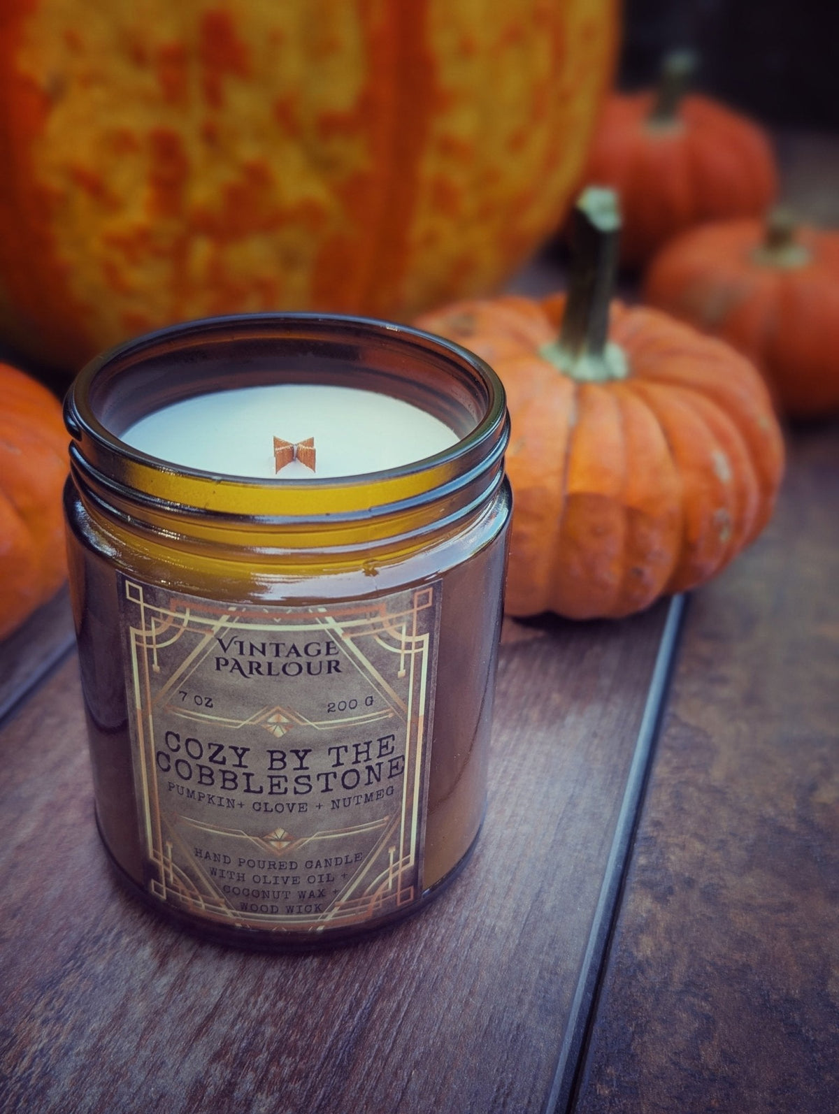 Art Deco Wooden-Wick Scented Candle