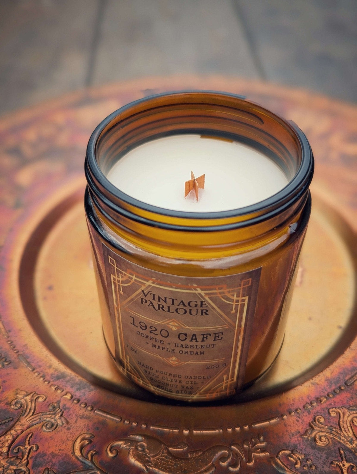 Art Deco Wooden-Wick Scented Candle