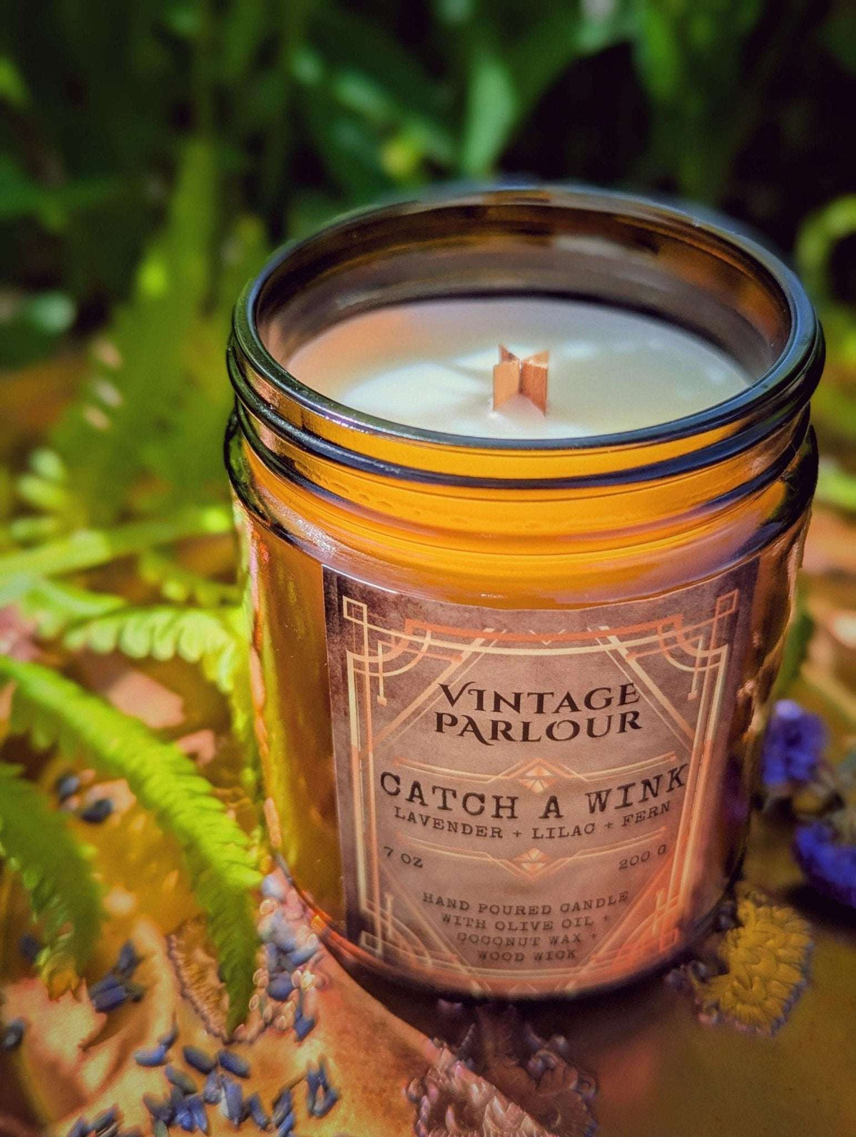 Art Deco Wooden-Wick Scented Candle