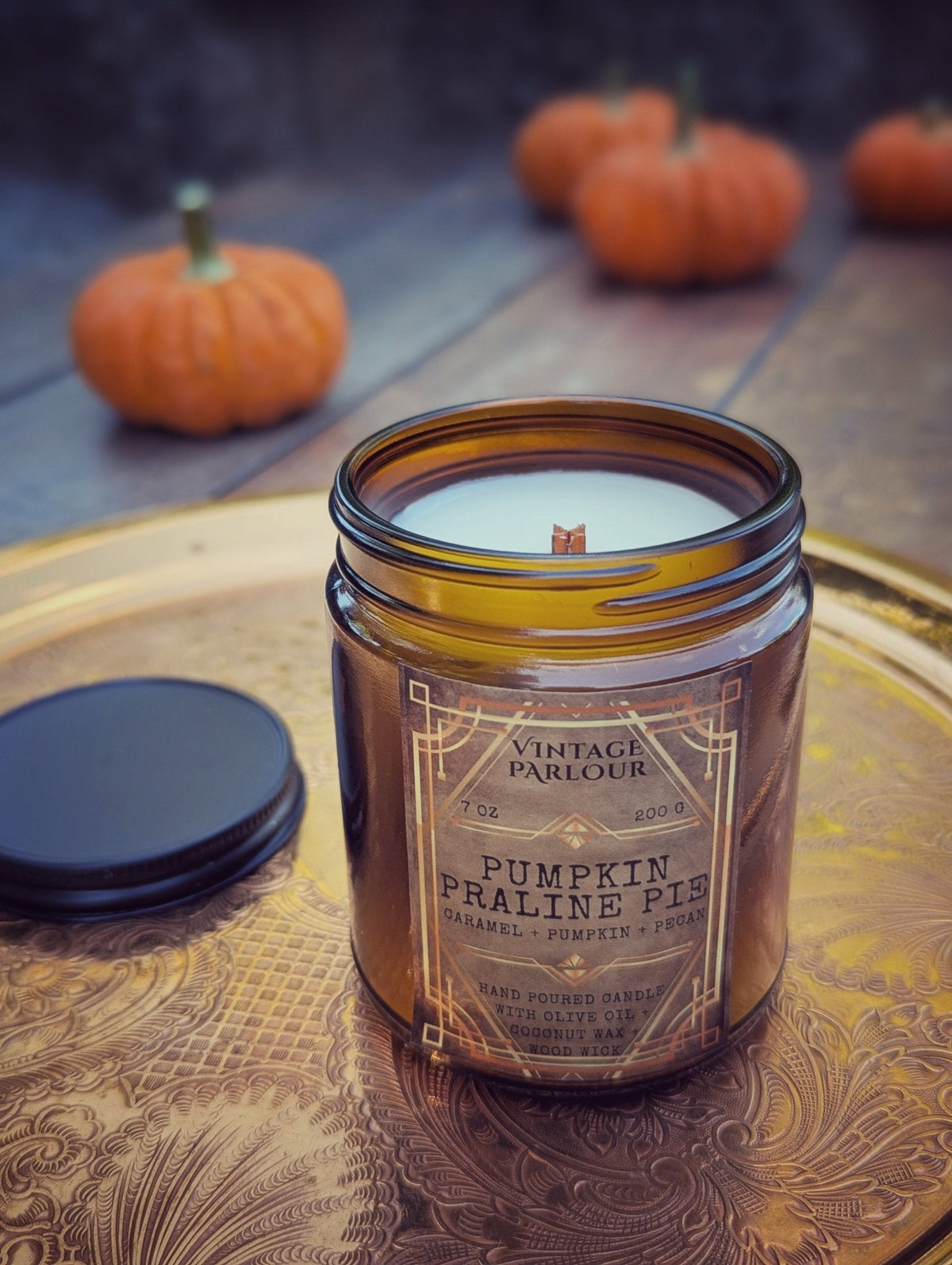 Art Deco Wooden-Wick Scented Candle